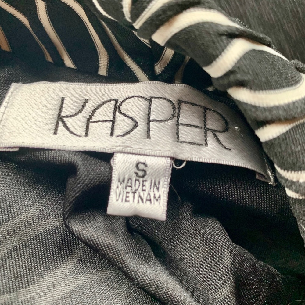 Kasper Wave Textured Black & Ivory Blazer - Picture 7 of 7
